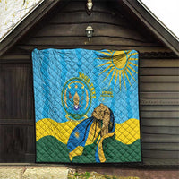 Personalized Rwanda Independence Day Quilt Coat Of Arms Imigongo Pattern