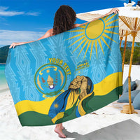 Personalized Rwanda Independence Day Sarong Coat Of Arms Imigongo Pattern