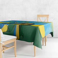 Personalized Rwanda Independence Day Tablecloth Coat Of Arms Imigongo Pattern