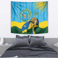 Personalized Rwanda Independence Day Tapestry Coat Of Arms Imigongo Pattern
