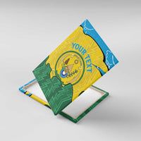 Personalized Rwanda Canvas Wall Art Coat Of Arms Imigongo Pattern - Sporty Style