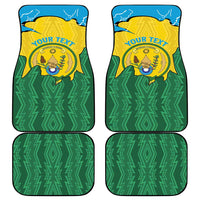 Personalized Rwanda Car Mats Coat Of Arms Imigongo Pattern - Sporty Style