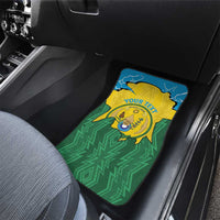 Personalized Rwanda Car Mats Coat Of Arms Imigongo Pattern - Sporty Style