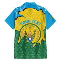 Personalized Rwanda Family Matching Off Shoulder Maxi Dress and Hawaiian Shirt Coat Of Arms Imigongo Pattern - Sporty Style