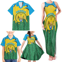 Personalized Rwanda Family Matching Tank Maxi Dress and Hawaiian Shirt Coat Of Arms Imigongo Pattern - Sporty Style