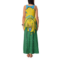 Personalized Rwanda Family Matching Tank Maxi Dress and Hawaiian Shirt Coat Of Arms Imigongo Pattern - Sporty Style