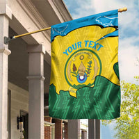 Personalized Rwanda Garden Flag Coat Of Arms Imigongo Pattern - Sporty Style