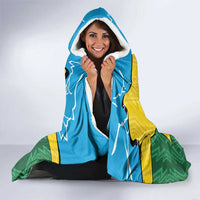 Personalized Rwanda Hooded Blanket Coat Of Arms Imigongo Pattern - Sporty Style