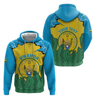 Personalized Rwanda Hoodie Coat Of Arms Imigongo Pattern - Sporty Style