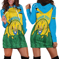 Personalized Rwanda Hoodie Dress Coat Of Arms Imigongo Pattern - Sporty Style