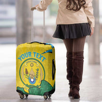 Personalized Rwanda Luggage Cover Coat Of Arms Imigongo Pattern - Sporty Style