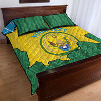 Personalized Rwanda Quilt Bed Set Coat Of Arms Imigongo Pattern - Sporty Style