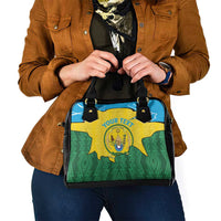 Personalized Rwanda Shoulder Handbag Coat Of Arms Imigongo Pattern - Sporty Style