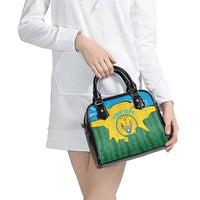Personalized Rwanda Shoulder Handbag Coat Of Arms Imigongo Pattern - Sporty Style