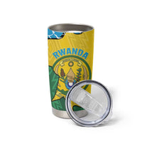 Personalized Rwanda Tumbler Cup Coat Of Arms Imigongo Pattern - Sporty Style