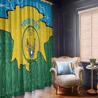 Personalized Rwanda Window Curtain Coat Of Arms Imigongo Pattern - Sporty Style