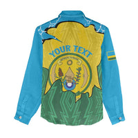 Personalized Rwanda Women Casual Shirt Coat Of Arms Imigongo Pattern - Sporty Style