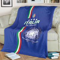 Italy Football Blanket Come On Gli Azzurri - Wonder Print Shop
