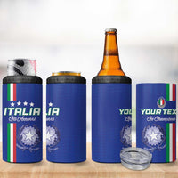 Custom Italy Football 4 in 1 Can Cooler Tumbler Come On Gli Azzurri - Wonder Print Shop