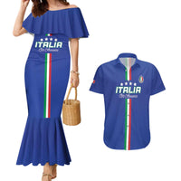 Custom Italy Football Couples Matching Mermaid Dress and Hawaiian Shirt Come On Gli Azzurri - Wonder Print Shop