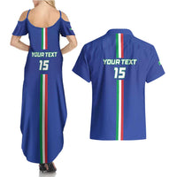 Custom Italy Football Couples Matching Summer Maxi Dress and Hawaiian Shirt Come On Gli Azzurri - Wonder Print Shop