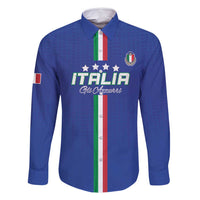 Custom Italy Football Family Matching Off Shoulder Short Dress and Hawaiian Shirt Come On Gli Azzurri - Wonder Print Shop