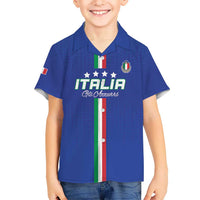 Custom Italy Football Kid Hawaiian Shirt Come On Gli Azzurri - Wonder Print Shop