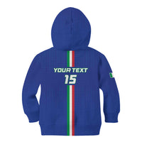 Custom Italy Football Kid Hoodie Come On Gli Azzurri - Wonder Print Shop