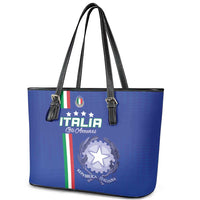 Italy Football Leather Tote Bag Come On Gli Azzurri - Wonder Print Shop