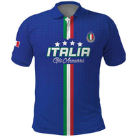 Custom Italy Football Polo Shirt Come On Gli Azzurri - Wonder Print Shop