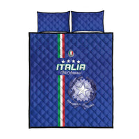 Italy Football Quilt Bed Set Come On Gli Azzurri - Wonder Print Shop