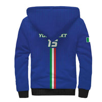 Custom Italy Football Sherpa Hoodie Come On Gli Azzurri - Wonder Print Shop
