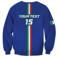 Custom Italy Football Sweatshirt Come On Gli Azzurri - Wonder Print Shop