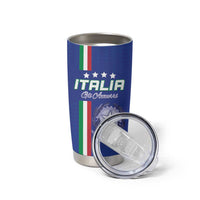 Custom Italy Football Tumbler Cup Come On Gli Azzurri - Wonder Print Shop