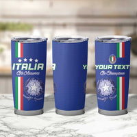 Custom Italy Football Tumbler Cup Come On Gli Azzurri - Wonder Print Shop