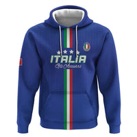 Custom Italy Football Zip Hoodie Come On Gli Azzurri - Wonder Print Shop