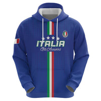Custom Italy Football Zip Hoodie Come On Gli Azzurri - Wonder Print Shop