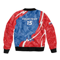 Custom Slovakia Football Bomber Jacket Come On Sokoli - Wonder Print Shop