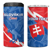 Custom Slovakia Football 4 in 1 Can Cooler Tumbler Come On Sokoli - Wonder Print Shop