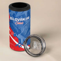 Custom Slovakia Football 4 in 1 Can Cooler Tumbler Come On Sokoli - Wonder Print Shop