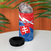 Custom Slovakia Football 4 in 1 Can Cooler Tumbler Come On Sokoli - Wonder Print Shop