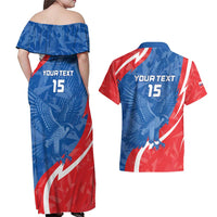 Custom Slovakia Football Couples Matching Off Shoulder Maxi Dress and Hawaiian Shirt Come On Sokoli - Wonder Print Shop