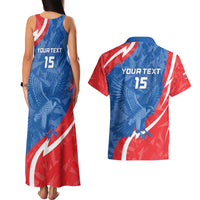 Custom Slovakia Football Couples Matching Tank Maxi Dress and Hawaiian Shirt Come On Sokoli - Wonder Print Shop