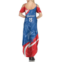 Custom Slovakia Football Family Matching Summer Maxi Dress and Hawaiian Shirt Come On Sokoli - Wonder Print Shop