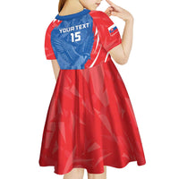 Custom Slovakia Football Kid Short Sleeve Dress Come On Sokoli - Wonder Print Shop