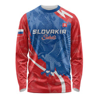 Custom Slovakia Football Long Sleeve Shirt Come On Sokoli - Wonder Print Shop