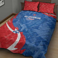 Slovakia Football Quilt Bed Set Come On Sokoli - Wonder Print Shop