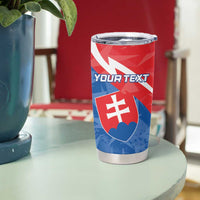 Custom Slovakia Football Tumbler Cup Come On Sokoli - Wonder Print Shop