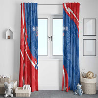 Slovakia Football Window Curtain Come On Sokoli - Wonder Print Shop