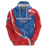 Custom Slovakia Football Zip Hoodie Come On Sokoli - Wonder Print Shop